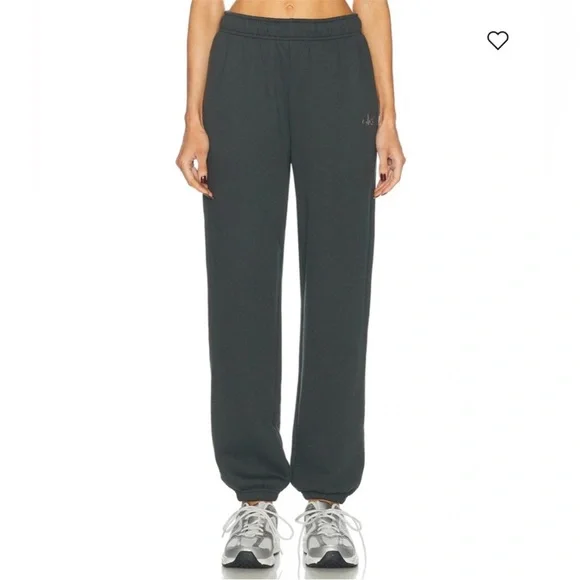 Alo 2 Piece Set Accolade Hoodie Sweatshirt & Sweatpant Charcoal Green Size S - Picture 6 of 15